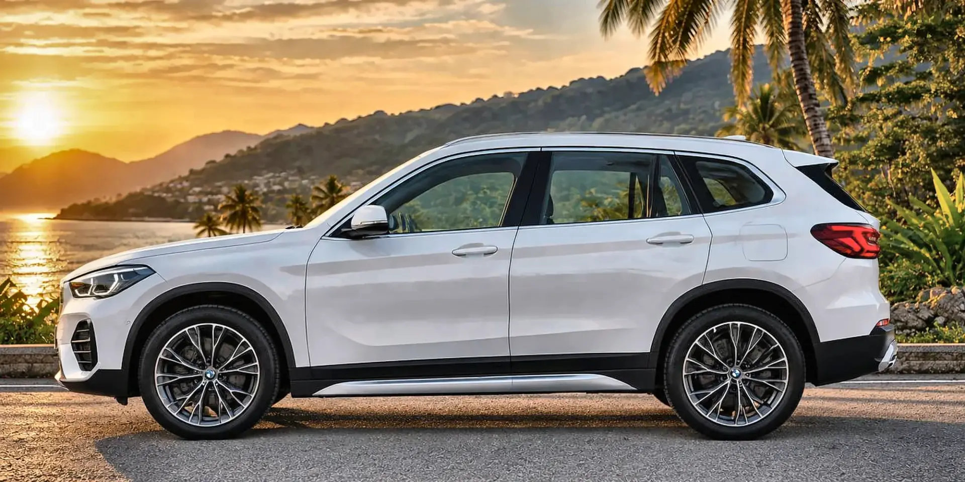 BMW X1, белая