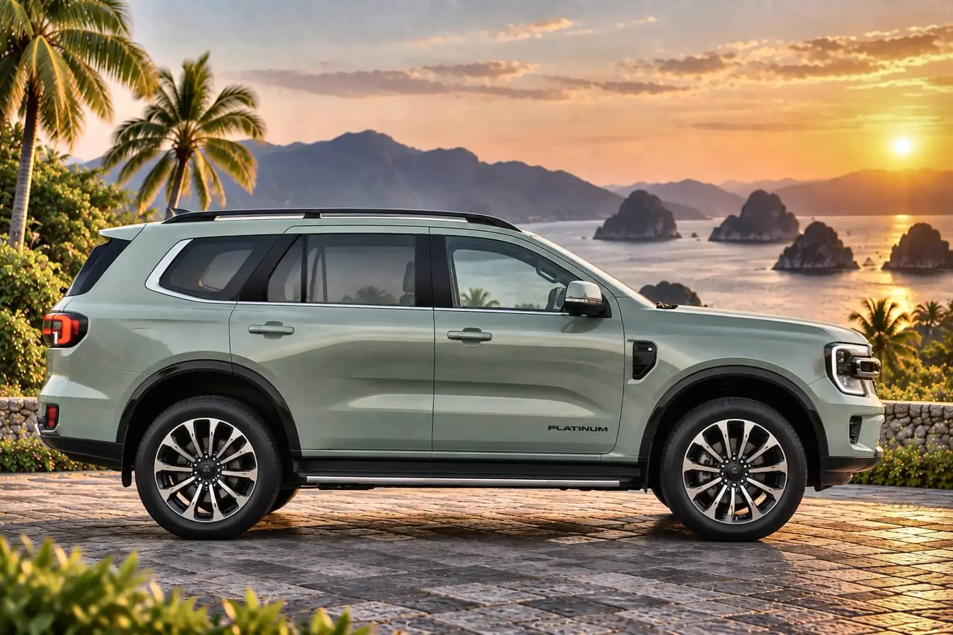 Ford Everest Platinum, зелёная