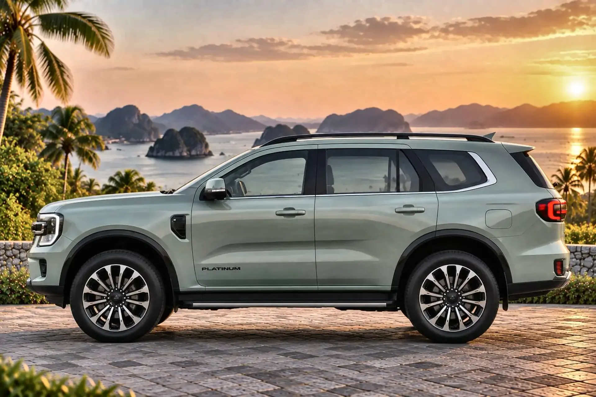 Ford Everest Platinum, зелёная
