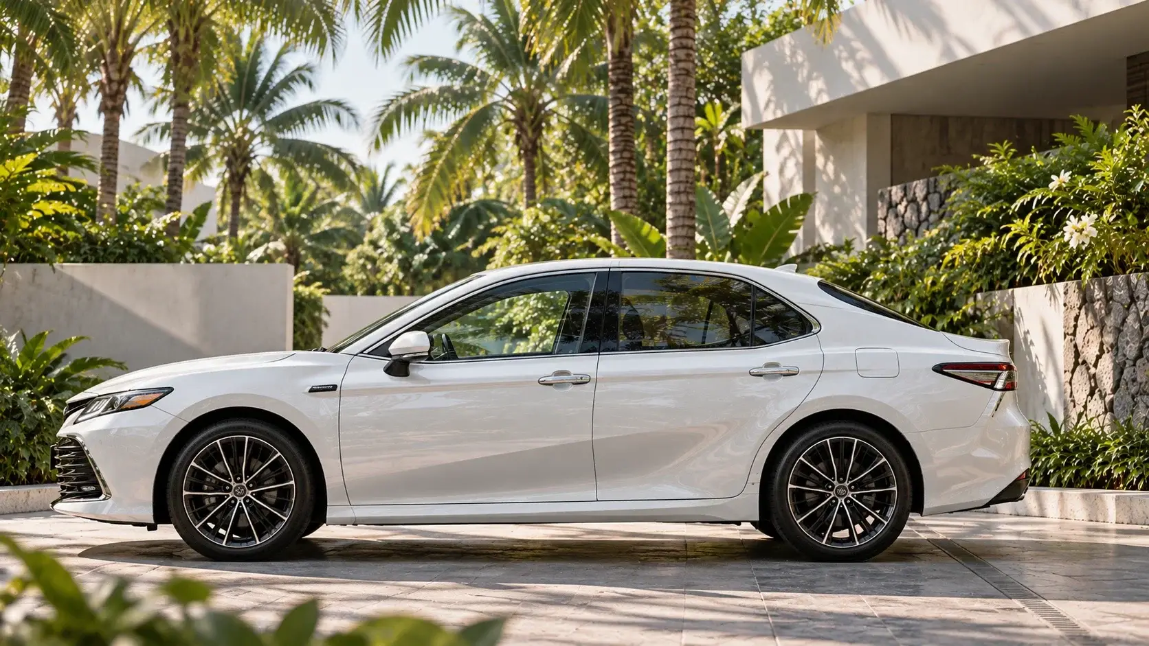 Toyota Camry, белая